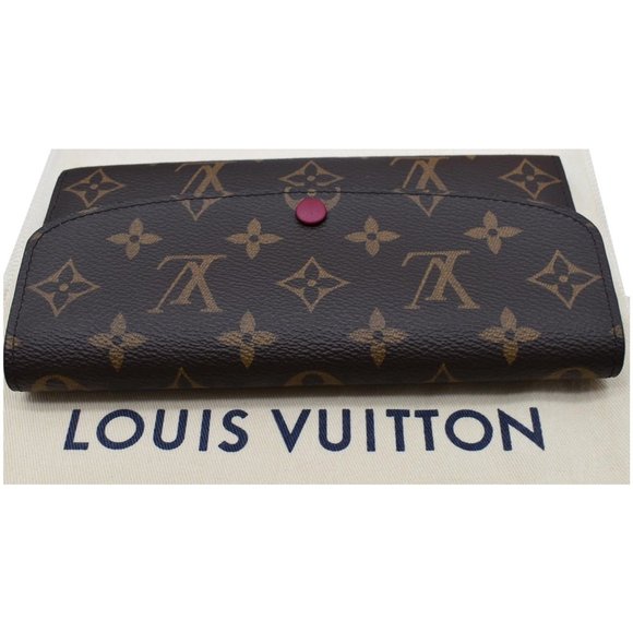 LOUIS VUITTON  Emilie Monogram Canvas Wallet Fuchsia - Picture 4 of 11